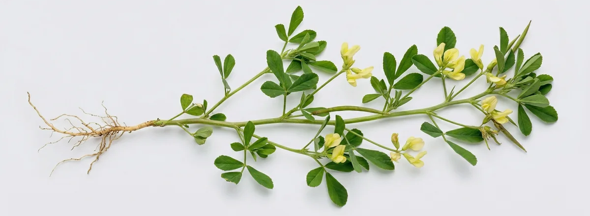 Aufbau einer Pflanze mit Wurzel, Blatt, Blüte, Frucht und Samen